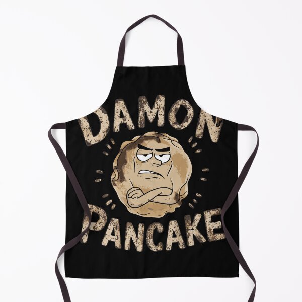 Item preview, Damon Pancake: Grumpy Burnt Pancake Art Print – Dark Humor Kitchen Decor designed and sold by Witcrafters.