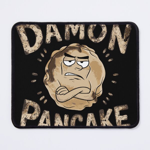 Item preview, Damon Pancake: Grumpy Burnt Pancake Art Print – Dark Humor Kitchen Decor designed and sold by Witcrafters.