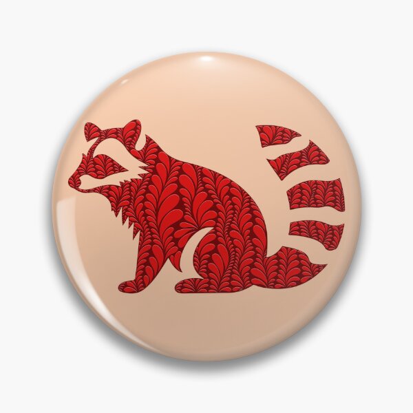 Item preview, Zen Petal Art - Red Raccoon Woodland Friend designed and sold by SpeakBoldly.