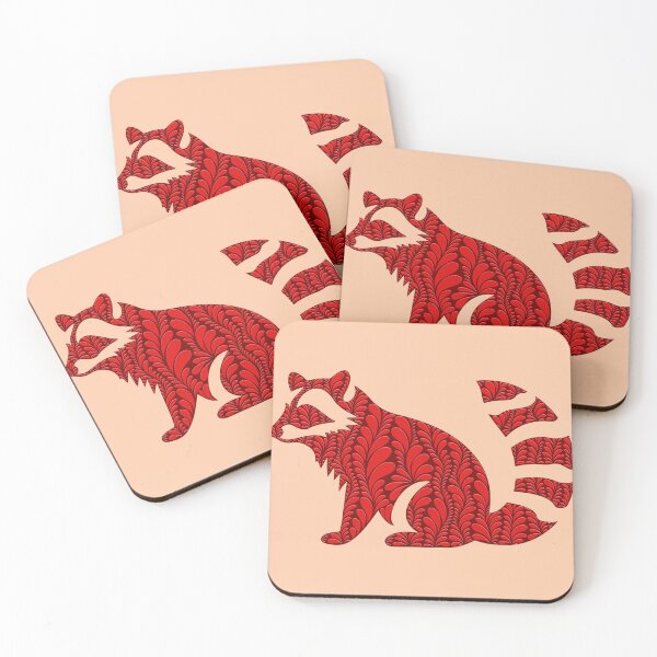 Item preview, Zen Petal Art - Red Raccoon Woodland Friend designed and sold by SpeakBoldly.