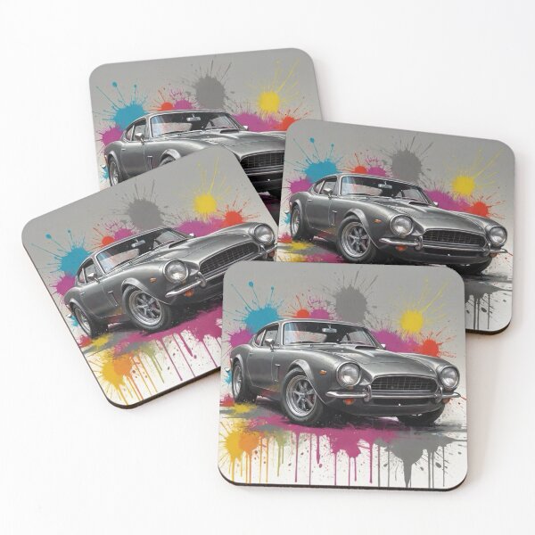 Item preview, Grey car with a paint explosion background designed and sold by JohnChocolate.