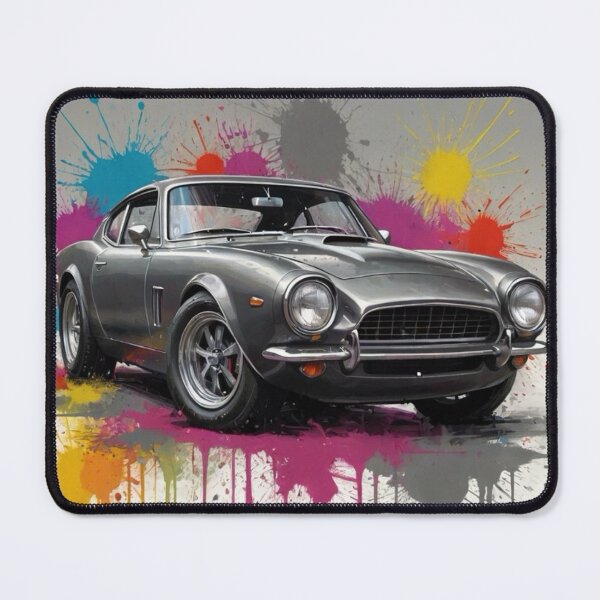Item preview, Grey car with a paint explosion background designed and sold by JohnChocolate.