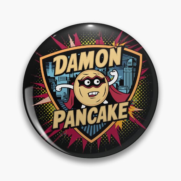 Item preview, Damon Pancake: Superhero Emblem Art Print – Heroic Pancake Shield Design designed and sold by Witcrafters.
