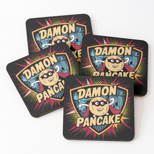 Item preview, Damon Pancake: Superhero Emblem Art Print – Heroic Pancake Shield Design designed and sold by Witcrafters.