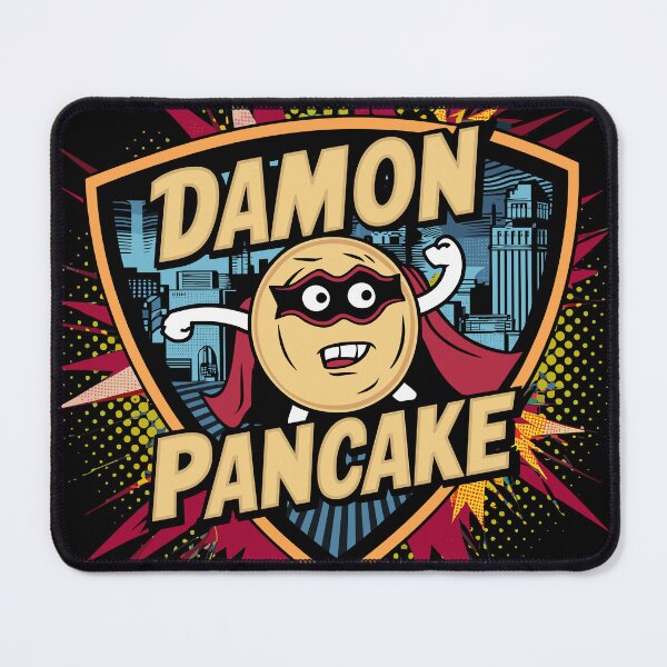 Artikelvorschau, Damon Pancake: Kunstdruck mit Superhelden-Emblem – Heroisches Pancake-Schild-Design entworfen und verkauft von Witcrafters.