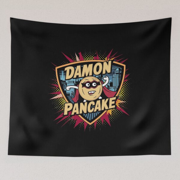 Item preview, Damon Pancake: Superhero Emblem Art Print – Heroic Pancake Shield Design designed and sold by Witcrafters.