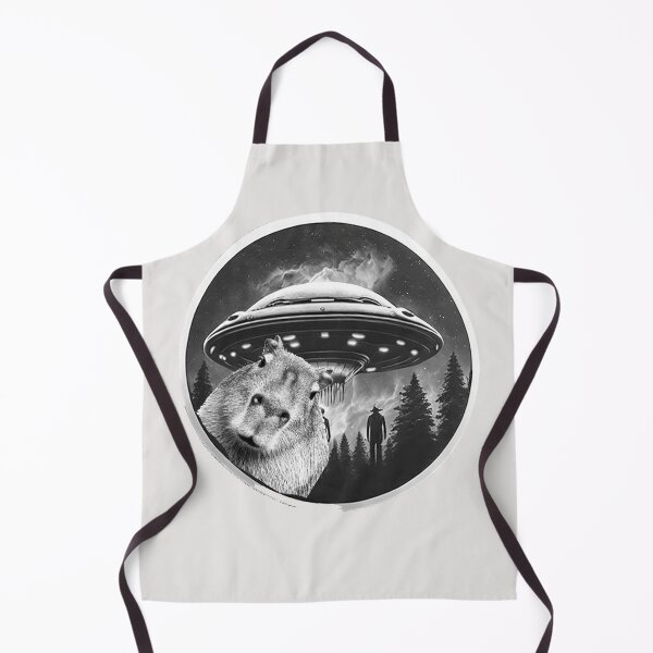 Item preview, Funny Capybara selfie with UFOs aliens invasion 2024 designed and sold by erozzz.