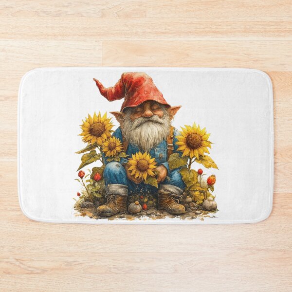 Item preview, Fall Sunflowers Hobbit Garden Gnome designed and sold by HollywoodInked.