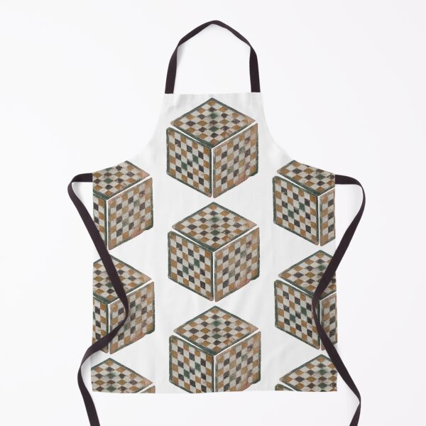 Item preview, Vintage Spanish Cube with Checks Repeating Pattern designed and sold by AnimaliaStar.
