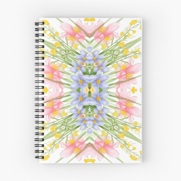 Item preview, Pink and Blue flowers with greenery designed and sold by StudioInTheBack.