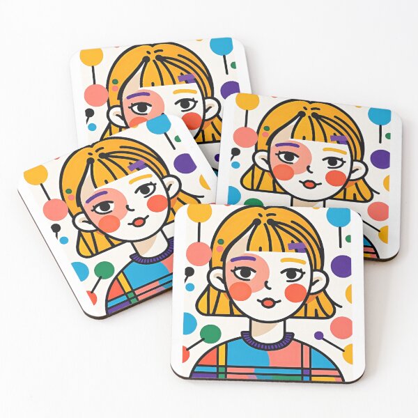 Item preview,  minimalist design with this dopamine-infused cartoon cartoon girl designed and sold by EasternArtistic.