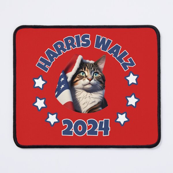 Item preview, Cat Lover Harris Walz Campaign Election Tee designed and sold by MossyMaine.