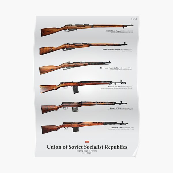 World War II Rifles of the Soviet Union Poster