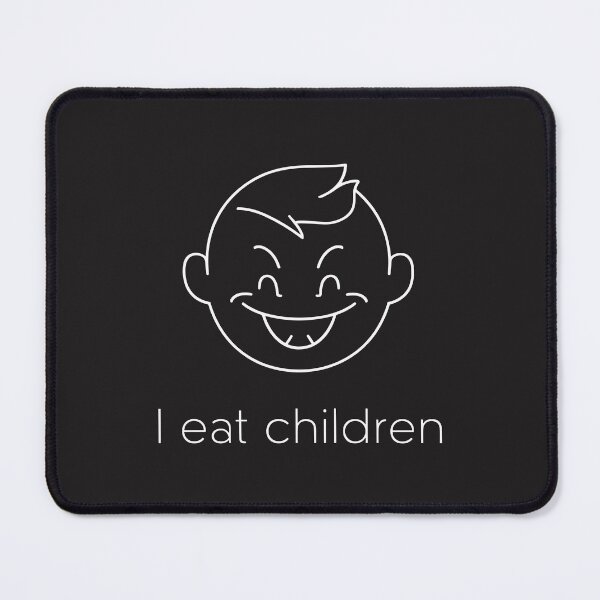 Item preview, I Eat Children: Minimalist Monochrome Art Print – Playful Abstract Design designed and sold by Witcrafters.