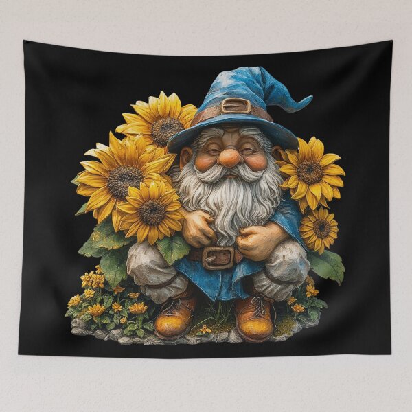 Item preview, Fall Sunflowers Hobbit Garden Gnome designed and sold by HollywoodInked.