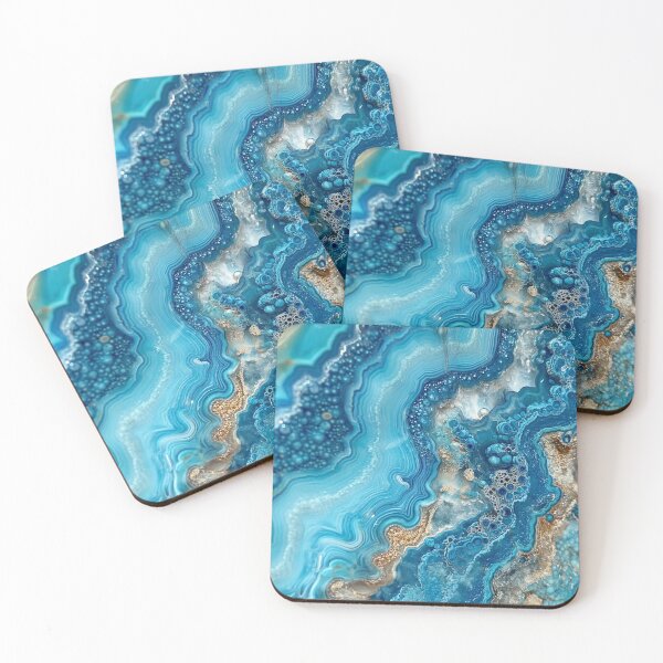 Item preview, Turquoise Crazy Lace Agate Fluid Pour designed and sold by gothart.