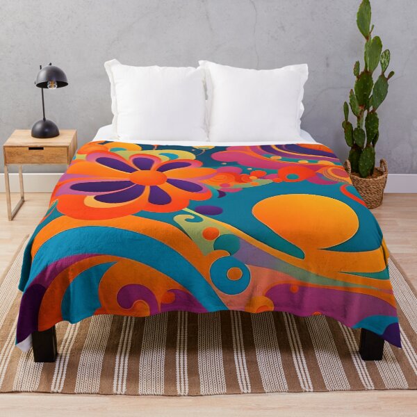 Item preview, Flower Power Colourful Flower Pattern designed and sold by druidwolfart.