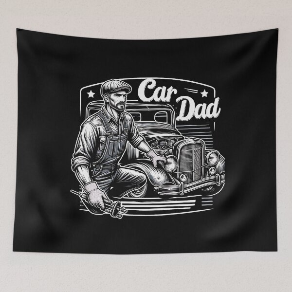 Item preview, Vintage Car Dad Mechanic Design designed and sold by Taans-Creation.
