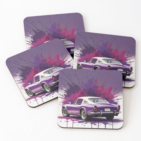 Item preview, Purple car with paint explosion background designed and sold by JohnChocolate.