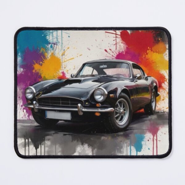 Item preview, Blak car with paint explosion background designed and sold by JohnChocolate.