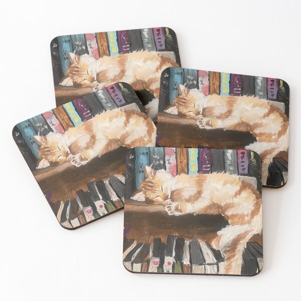 Item preview, Sleepy kitty designed and sold by HannaPaintsArt.