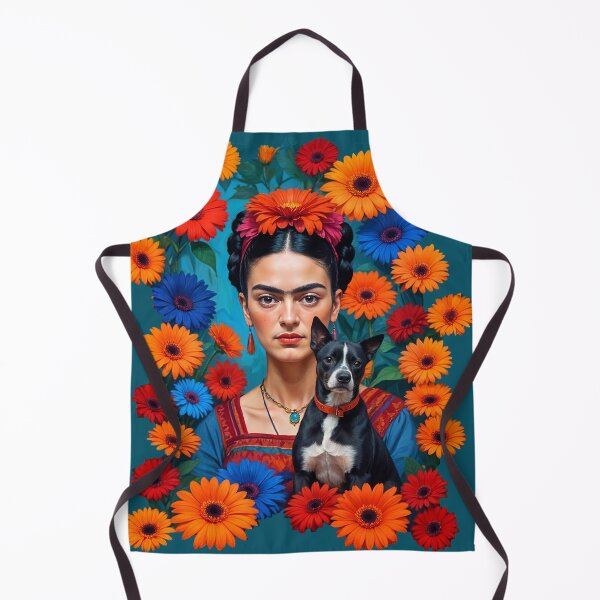 Item preview, Frida kahlo  with black dog Transvaal daisy designed and sold by TeeARTHY.