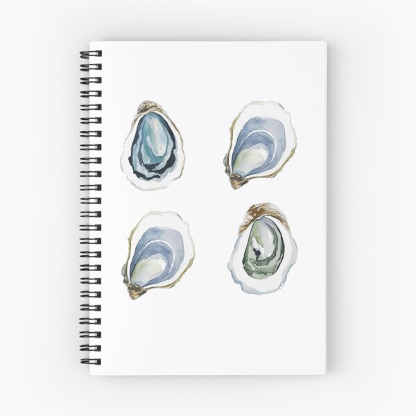 Item preview, Set of blue and green watercolor oysters designed and sold by RoguePixel.