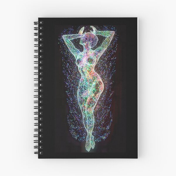 Item preview, Abstract pointillism figure painting - celestial dark background designed and sold by UmagineArts.