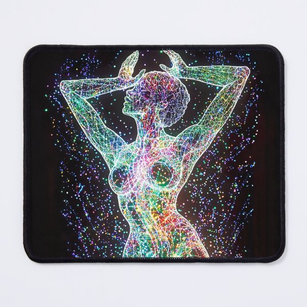 Item preview, Abstract pointillism figure painting - celestial dark background designed and sold by UmagineArts.