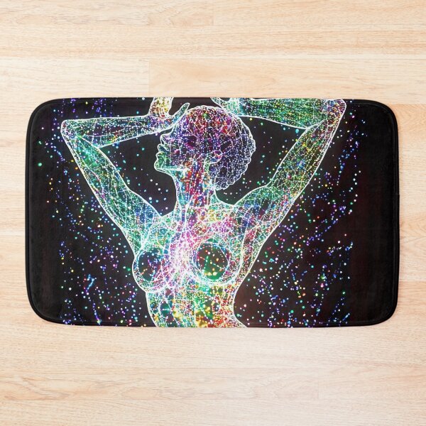 Item preview, Abstract pointillism figure painting - celestial dark background designed and sold by UmagineArts.