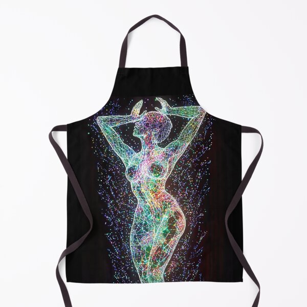 Item preview, Abstract pointillism figure painting - celestial dark background designed and sold by UmagineArts.