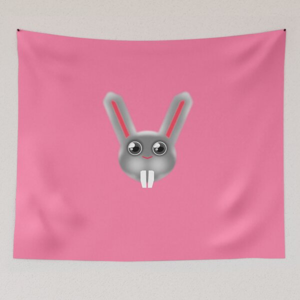 Item preview, Cute cartoon bunny rabbit on pink backround designed and sold by M-Lorentsson.