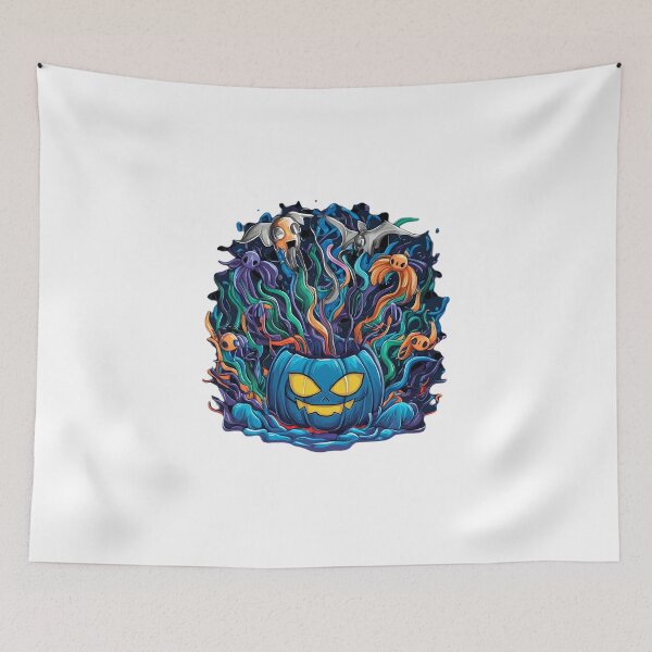 Item preview, blue pumpkin in halloween designed and sold by SabyDigitalArt.