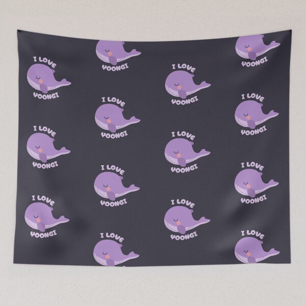 Item preview, BTS bangtan i love yoongi whale purple typography Morcaworks designed and sold by Morcawork.