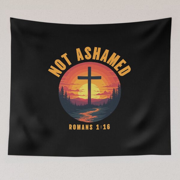Item preview, Retro Not Ashamed Christian Quote,Men's Retro Bible Verse ,Women's Christian Gospel Quotes, Inspirational Christian Woman Design designed and sold by mattlee20.