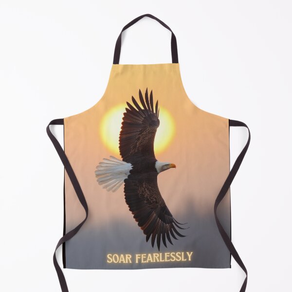 Item preview, A bald eagle is soaring high above a deep canyon at sunrise designed and sold by bAIryBarn.