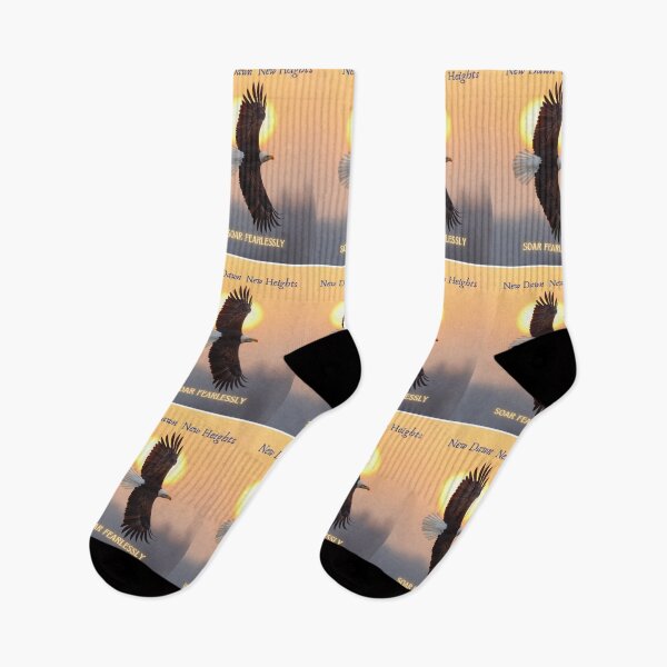 Item preview, A bald eagle is soaring high above a deep canyon at sunrise designed and sold by bAIryBarn.