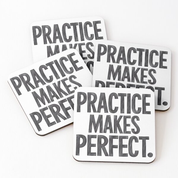 Item preview, Practice Makes Perfect Motivational Quote designed and sold by JoyfulDesigns9.