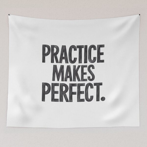 Item preview, Practice Makes Perfect Motivational Quote designed and sold by JoyfulDesigns9.