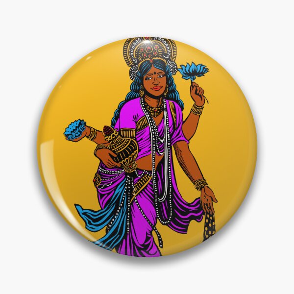 Aperçu de l'œuvre Laxmi, déesse hindoue de l'abondance en couleur créée et vendue par Carmen Loup.