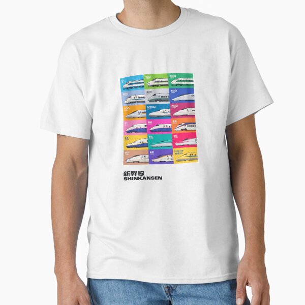 Vista previa del artículo con la obra «Patrón de cuadrícula de tren bala Shinkansen», diseñado y vendido por VoodooCircus.