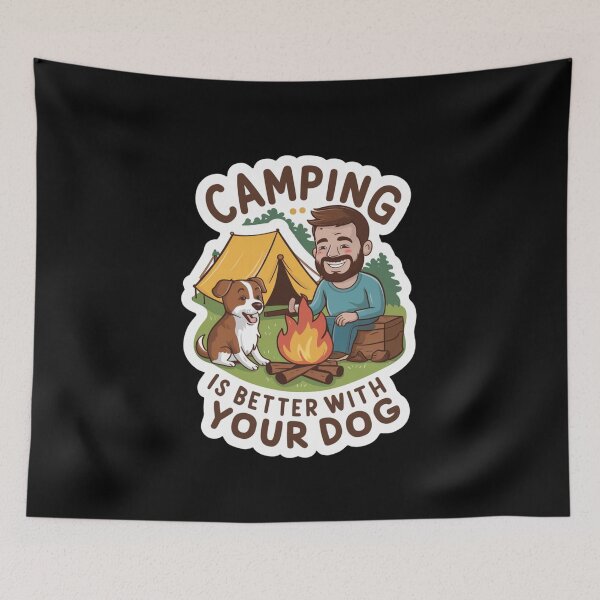 Item preview, Camping is Best With Your Dog. designed and sold by Peter Stawicki.