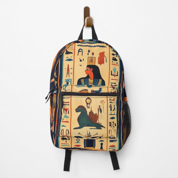 Item preview, Trendy Vibrant Egyptian Hieroglyphic Textile Art – Colorful Ancient Symbols in Modern Design designed and sold by R31bN.
