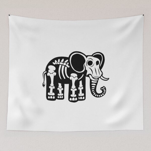 Item preview, Cute Halloween Elephant Skeleton Animal Fossils Archeologist designed and sold by taaddison50.