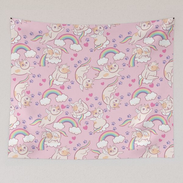 Item preview, Cute Rainbow Caticorns, Cat Unicorns, Kawaii Cats designed and sold by RubyRidgeStudio.