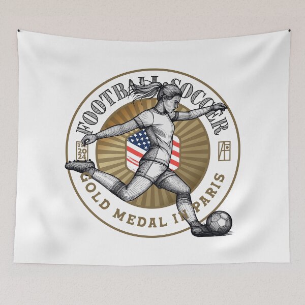 Item preview, 2024 - USA - FOOTBALL - SOCCER - GOLD MEDAL - PARIS - 2 designed and sold by ArtProjectShop.