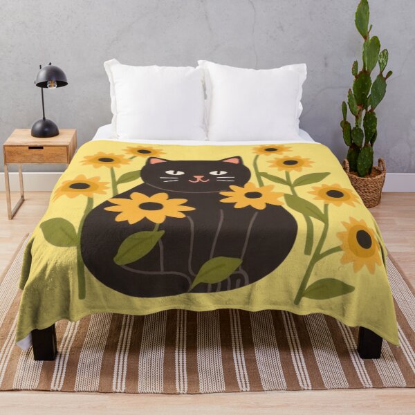 Item preview, Cute funny chubby kitty rummaging among the sunflowers. designed and sold by SaraSumi.