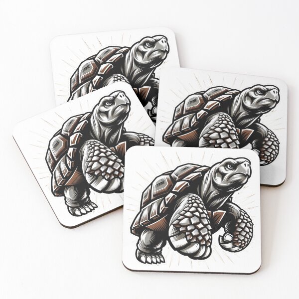 Item preview, Fierce Sulcata Tortoise - Bold Cartoon Art designed and sold by takeng07.