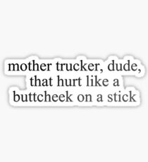 mother trucker, dude - vine quote Sticker