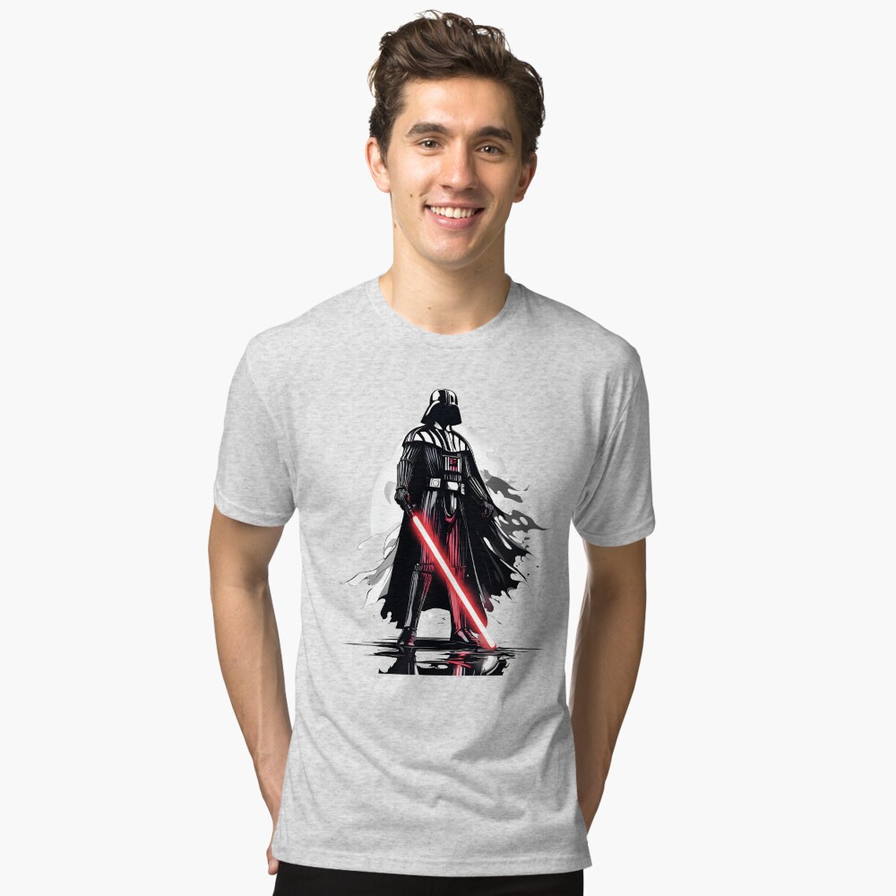 Vista previa del artículo con la obra «Camiseta de tejido mixto», diseñado y vendido por NoobsDesign.